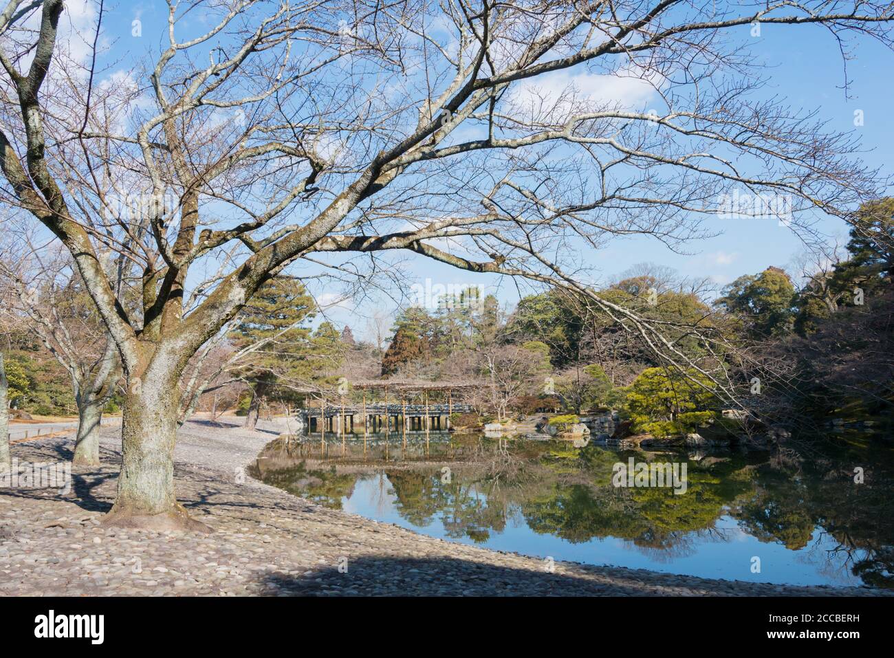 Kyoto, Japan - Sento Imperial Palace (Sento Gosho) in Kyoto, Japan. Es ist ein großer Garten, früher das Gelände eines Palastes für pensionierte Kaiser. Stockfoto