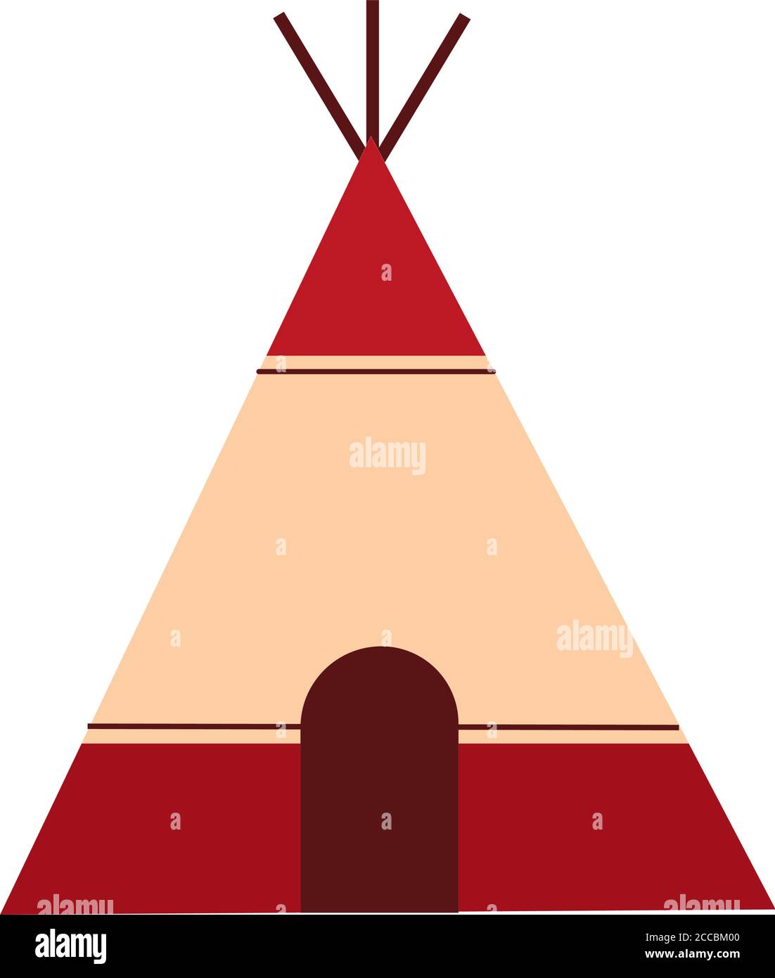 Native american Hütte flachen Stil Symbol Vektor Illustration Design Stock Vektor