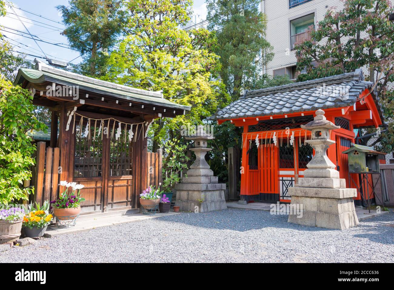 Kyoto, Japan - Nagi-Schrein in Kyoto, Japan. Der Schrein wurde ursprünglich 869 erbaut. Stockfoto