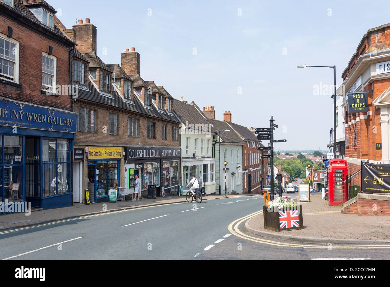 Coleshill High Street, Coleshill, Warwickshire, England, Großbritannien Stockfoto