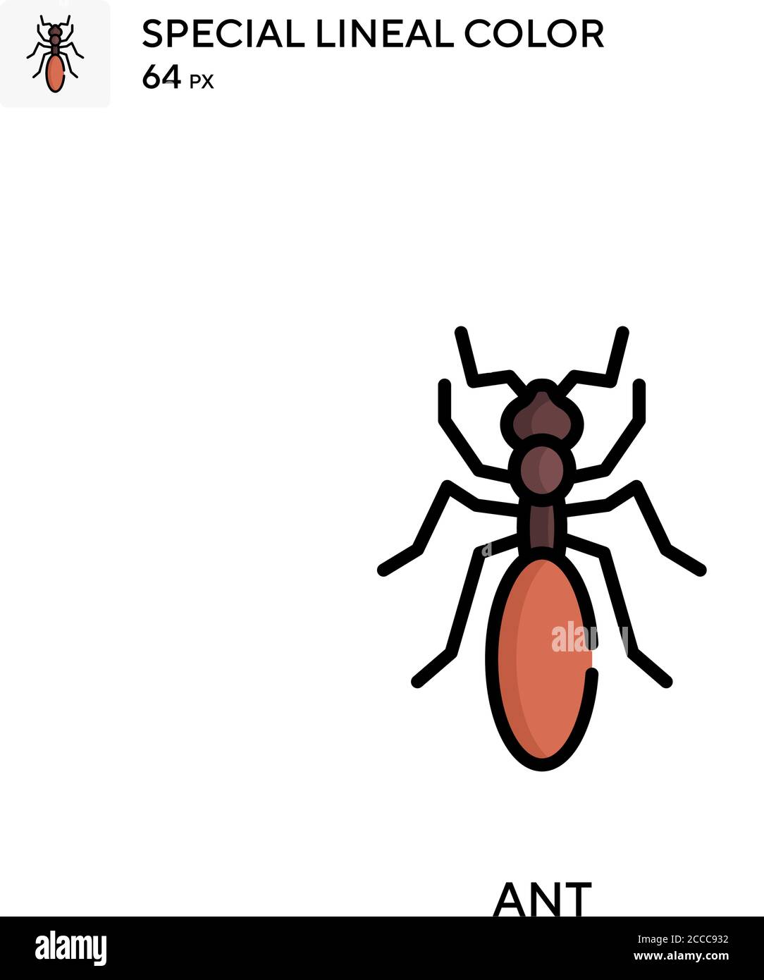 ANT-spezielles lineales Farbsymbol. Illustration Symbol Design Vorlage für Web mobile UI-Element. Perfekte Farbe modernes Piktogramm auf editierbare Kontur. Stock Vektor