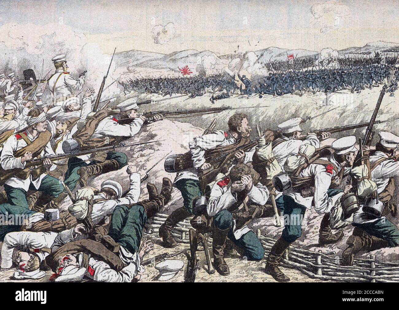SCHLACHT VON MUKDEN 20 Februar-10 März 1905 letzte große Schlacht Des Russisch-Japanischen Krieges Stockfoto