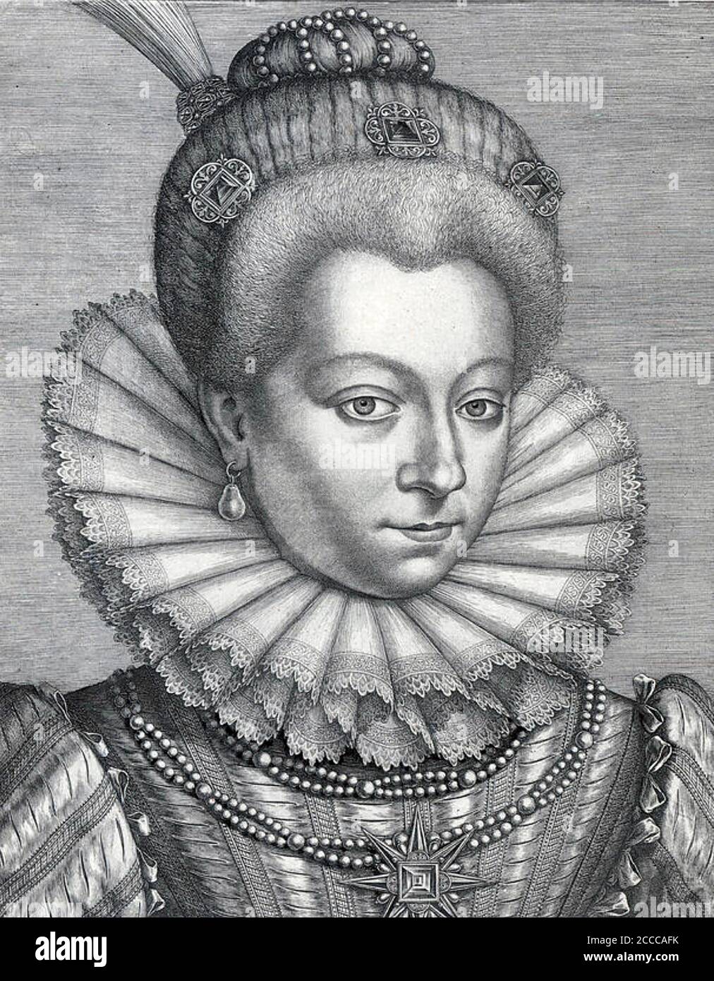 CATHERINE HENRIETTE de BALZAC (1579-1633) Geliebte von Heinrich IV Frankreich Stockfoto