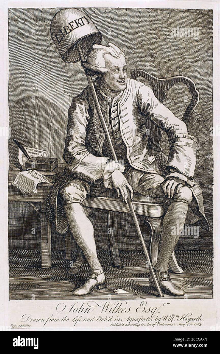 JOHN WILKES (1725-1797) englischer radikaler Journalist und Politiker Stockfoto JOHN WILKES (1725-1797) englischer radikaler Journalist und Politiker Stockfoto