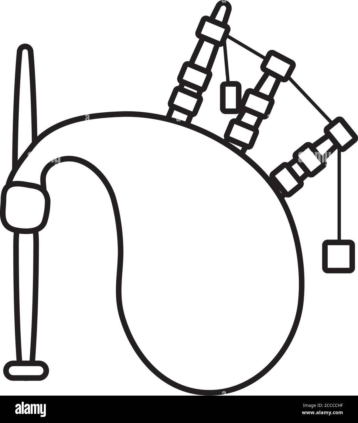 Dudelsäcke Musikinstrument Linie Stil Symbol Vektor Illustration Design Stock Vektor