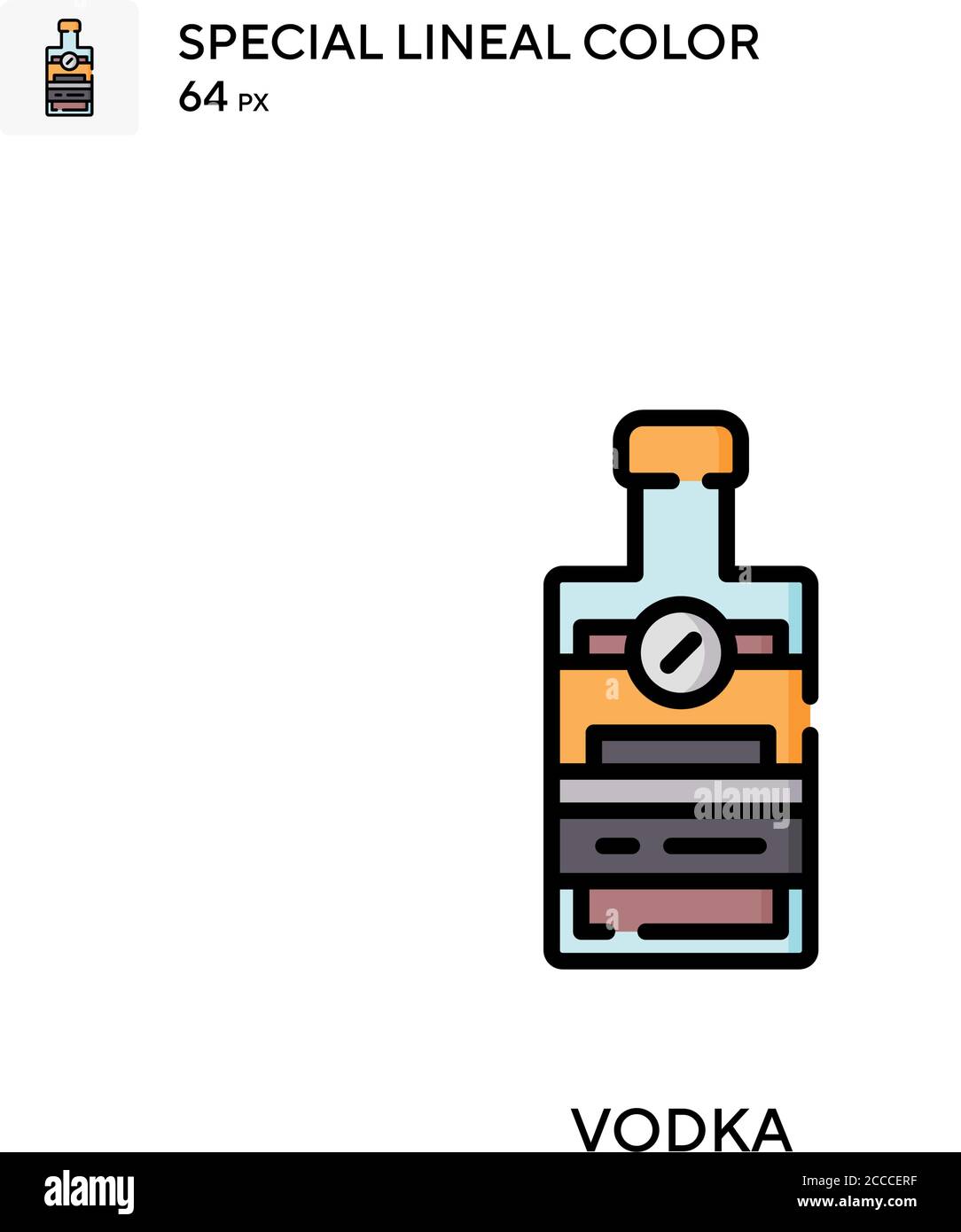 Wodka Spezielle lineare Farbe Symbol. Illustration Symbol Design Vorlage für Web mobile UI-Element. Perfekte Farbe modernes Piktogramm auf editierbare Kontur. Stock Vektor