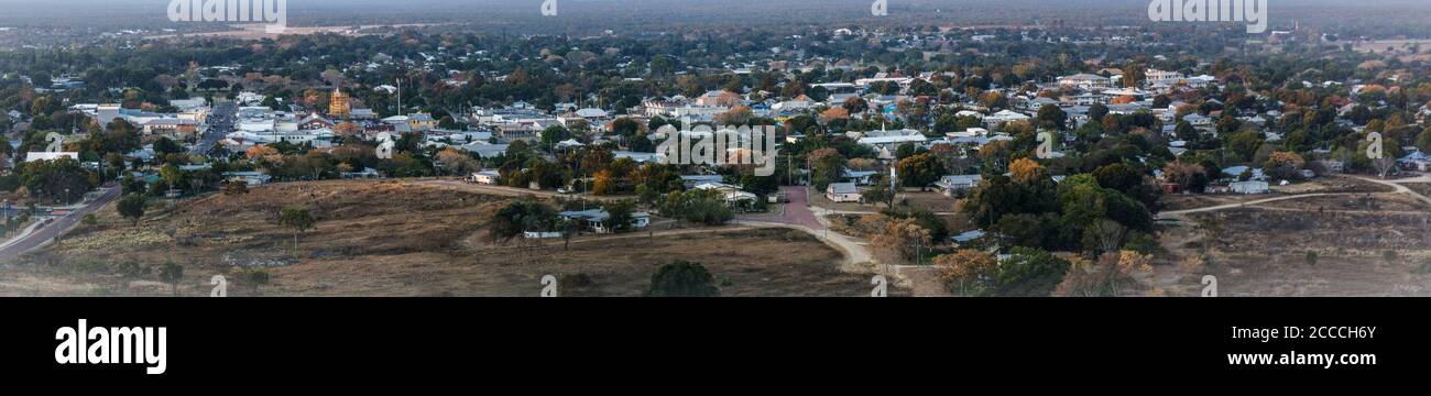 Panorama der historischen Goldgräberstadt Charters Towers Queensland Australien Stockfoto