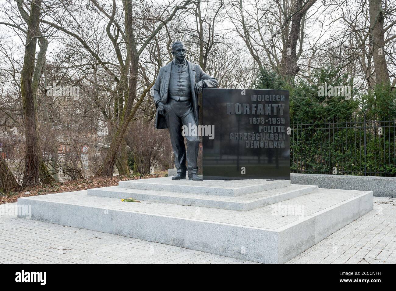 Denkmal für Wojciech Korfanty in Warschau, Polen Stockfoto