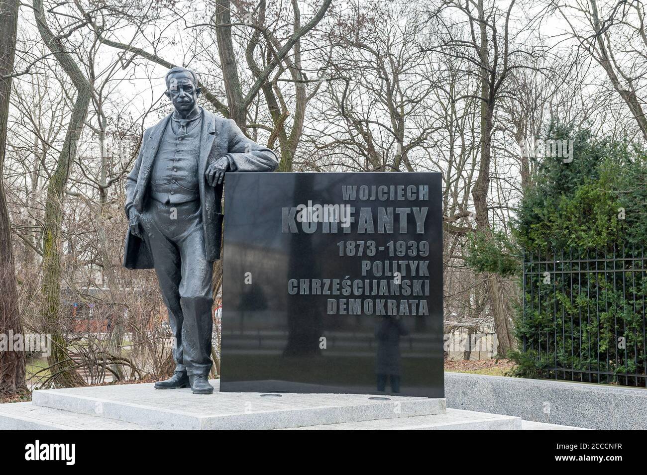 Denkmal für Wojciech Korfanty in Warschau, Polen Stockfoto