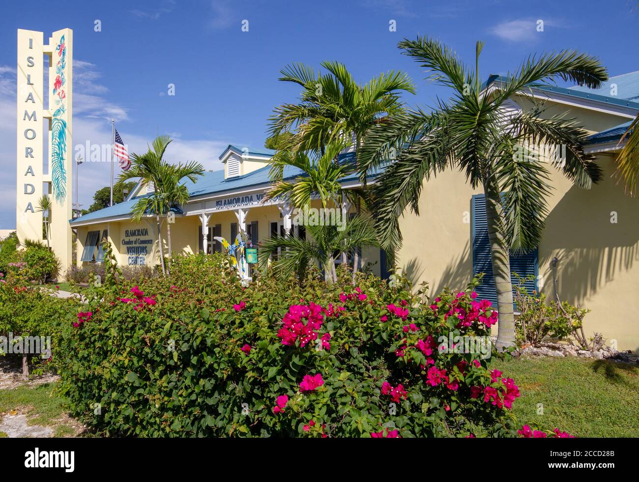 Islamorada Besucherzentrum in Monroe County, Florida, USA. Bestehend aus Teetisch Schlüssel, untere Matecumbe Schlüssel, obere Matecumbe Schlüssel, Windley Schlüssel A Stockfoto