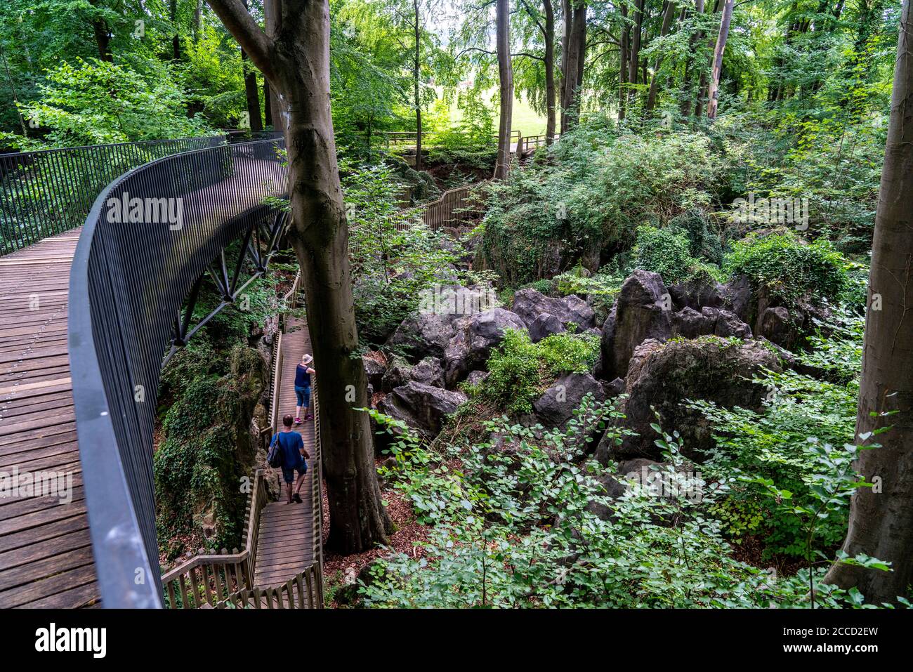 Das Felsenmeer in Hemer, Sauerland, Geotop, mit schroffen Felsformationen, Naturschutzgebiet, NRW, Deutschland Stockfoto