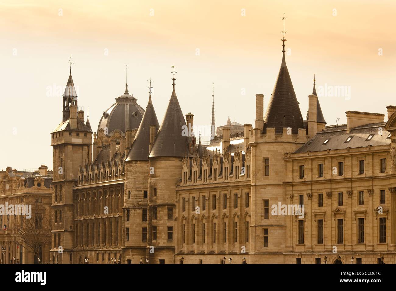 Paris, Frankreich - die Conciergerie im Palais de Justice auf der Ile de la Cite Stockfoto