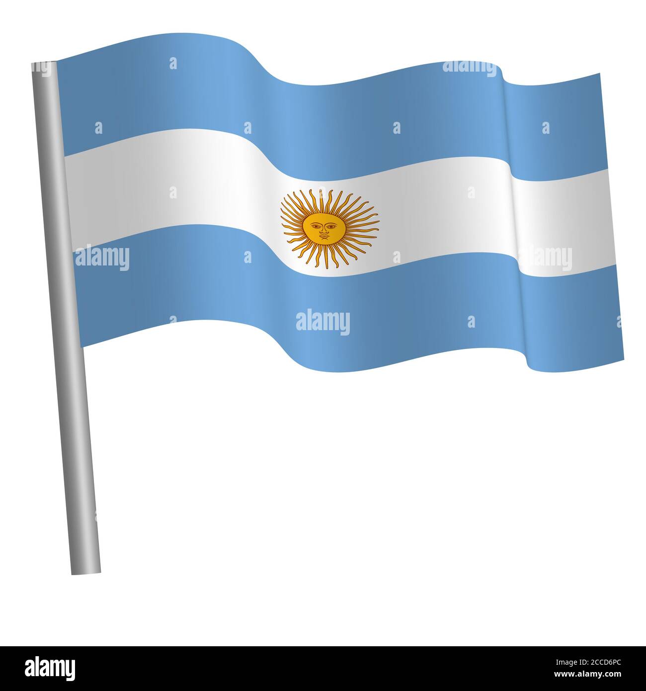 Argentinische Flagge winken Stockfoto