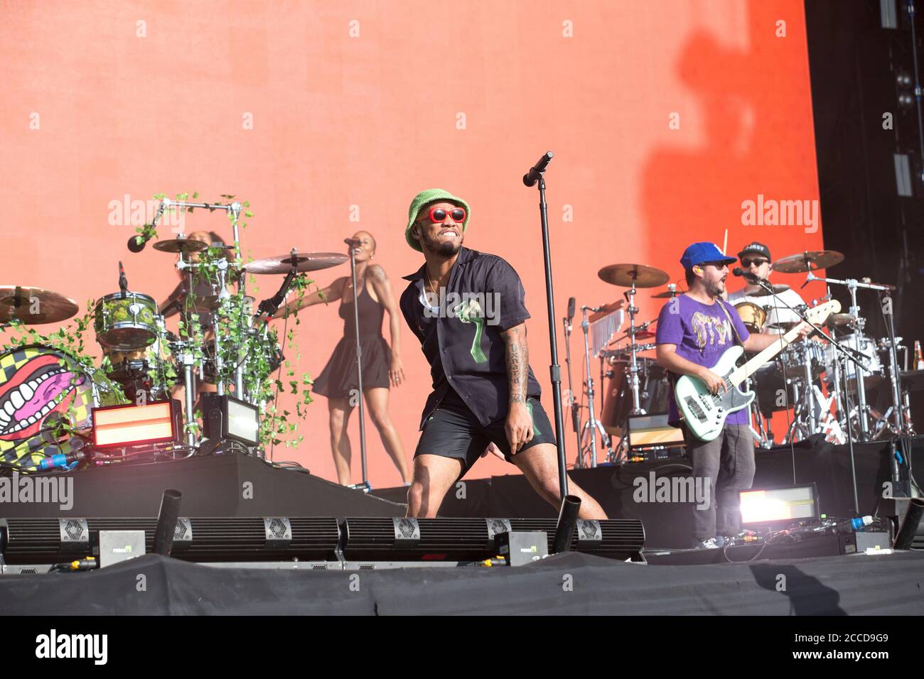 24.8.2019 Richfield Avenue Reading Berkshire UK Anderson Paak und The Freie Staatsangehörige treten am zweiten Tag auf der Hauptbühne auf Beim Lesefest Stockfoto