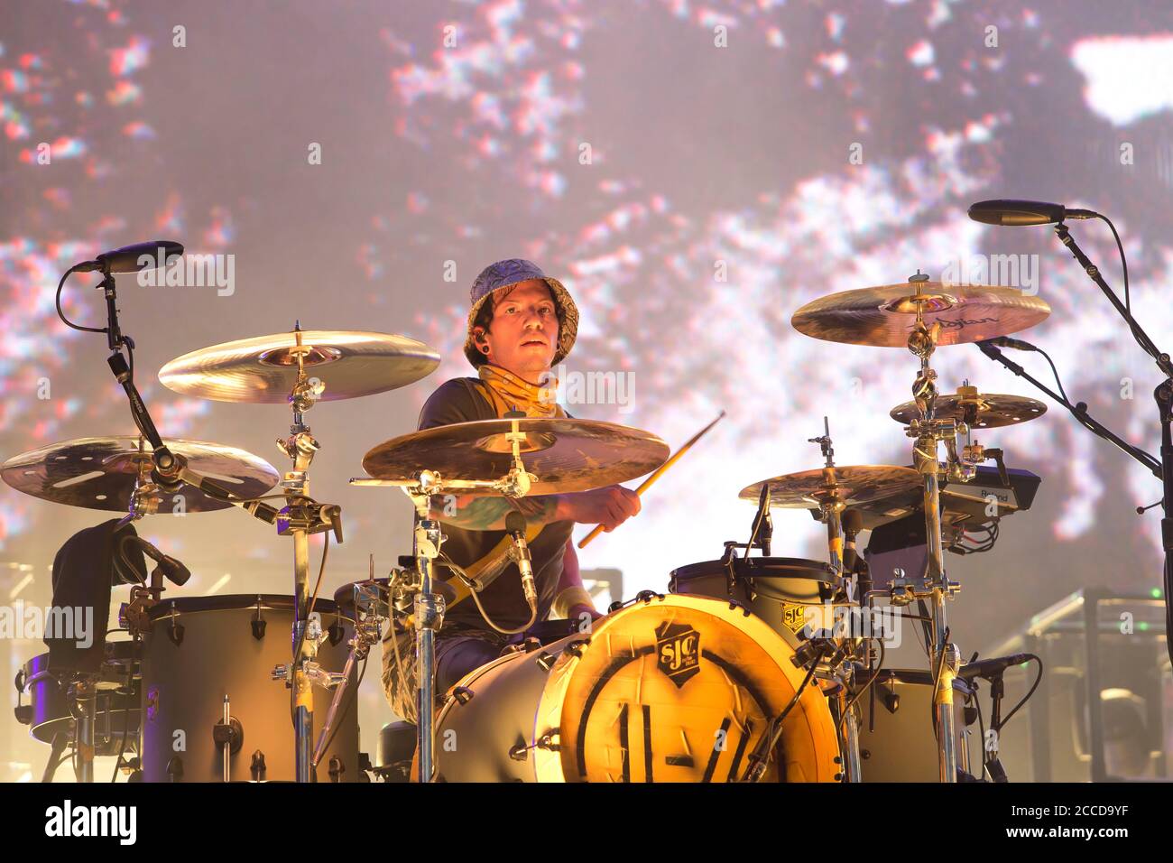 24.8.2019 Richfield Avenue Reading Berkshire uk 21 Piloten treten auf der Hauptbühne am zweiten Tag beim Reading Festival auf.Leute im Bild: Josh Dun Stockfoto