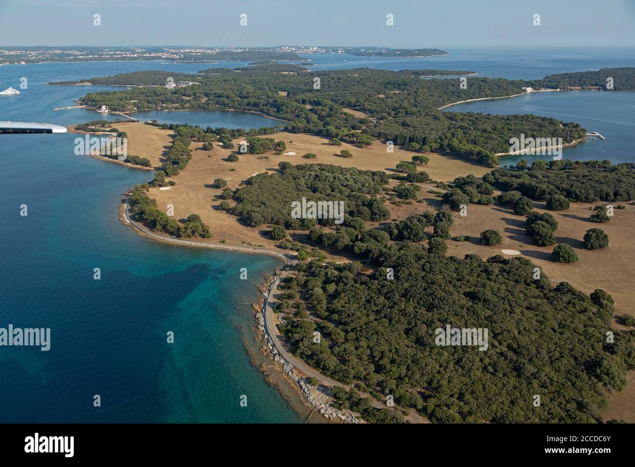 Luftbild, Brijuni Inseln, Istrien, Kroatien Stockfoto