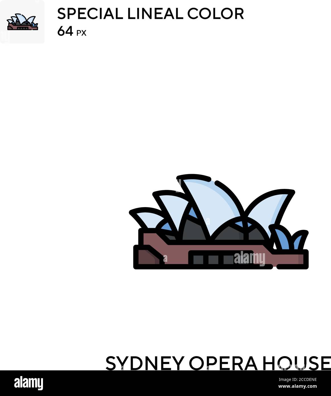 Sydney Opera House Besondere lineare Farbe Symbol. Illustration Symbol Design Vorlage für Web mobile UI-Element. Perfekte Farbe modernes Piktogramm auf editabl Stock Vektor