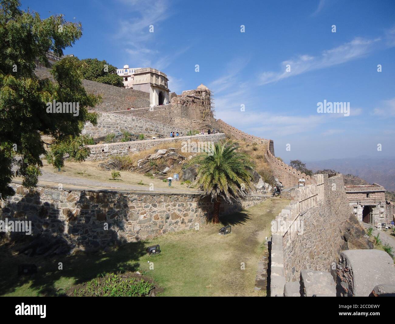 Kumbhalgarh ist eine Mewar Festung auf der westlichen Bereich der Aravalli Hills, in der Rajsamand Bezirk in der Nähe von Udaipur von Rajasthan Staat im Westen Indiens Stockfoto