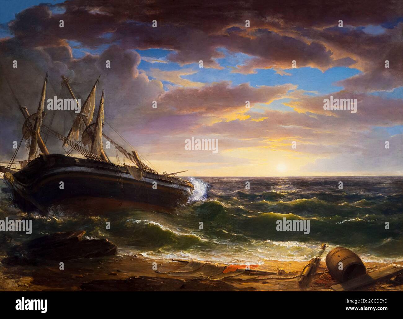 Die gestrandeten Schiff, Asher Brown Durand, 1844, Nationalgalerie, Washington DC, USA, Nordamerika Stockfoto