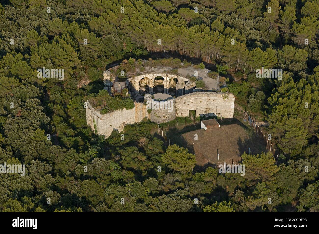 Luftbild, Fort Grosso, Pula, Istrien, Kroatien Stockfoto