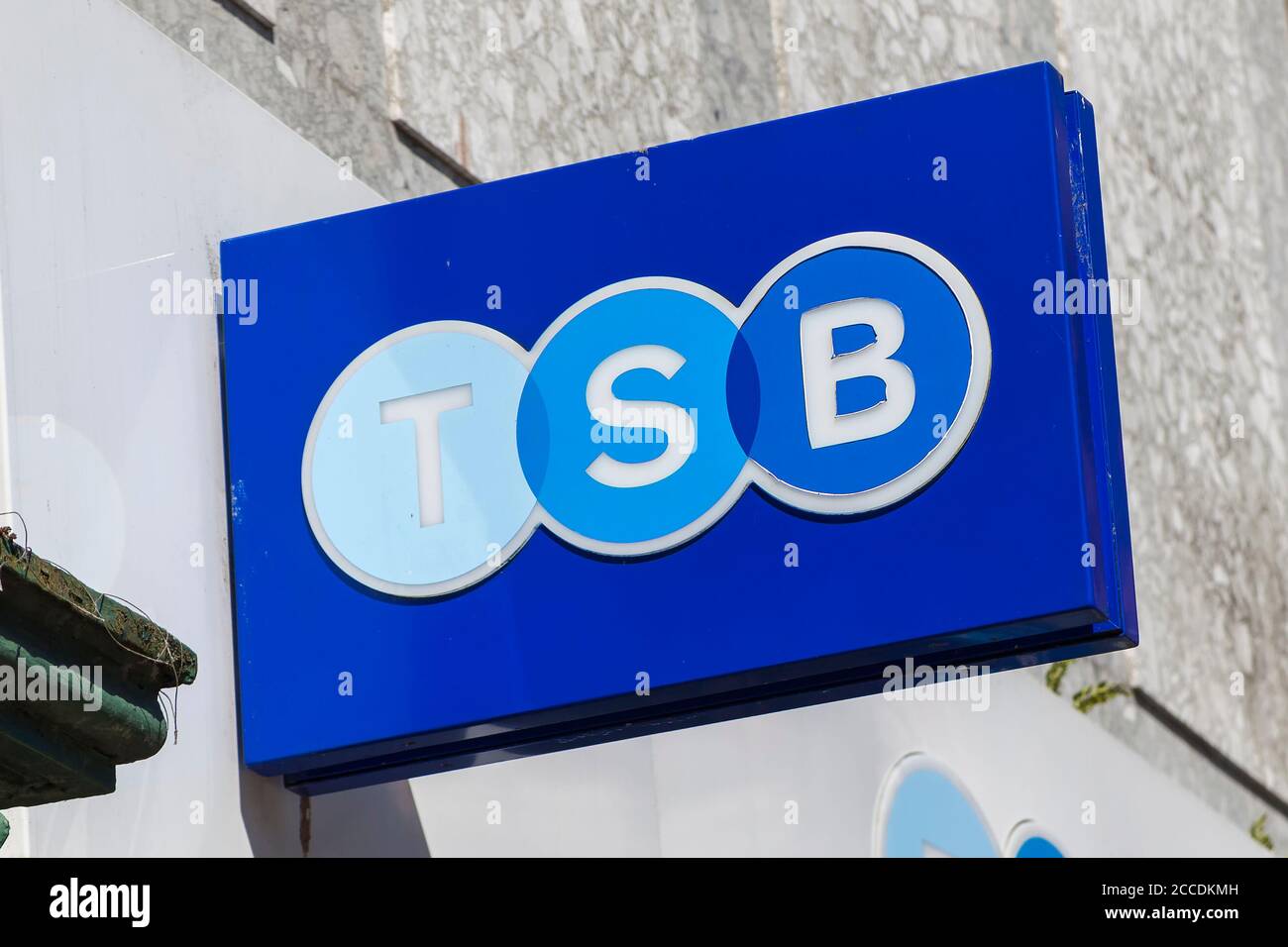 Swansea, Wales, Großbritannien, 30. Juni 2018: TSB Bank unterzeichnen dort Finanzbankdienstleistungen Einzelhandel Geschäft Niederlassung in Union Street Stockfoto