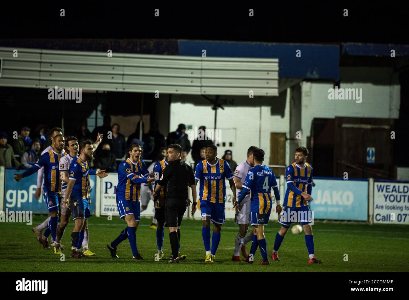 25/02/2020 Wealdstone vs Chelmsford City 0-1. Grosvenor Vale Stadium. National League South. Tom Knowles erzielte das Siegtor für Chelmsford City. Stockfoto