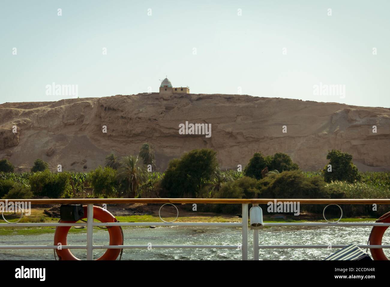 Deck einer Kreuzfahrt auf dem Nil. Ägypten. Stockfoto