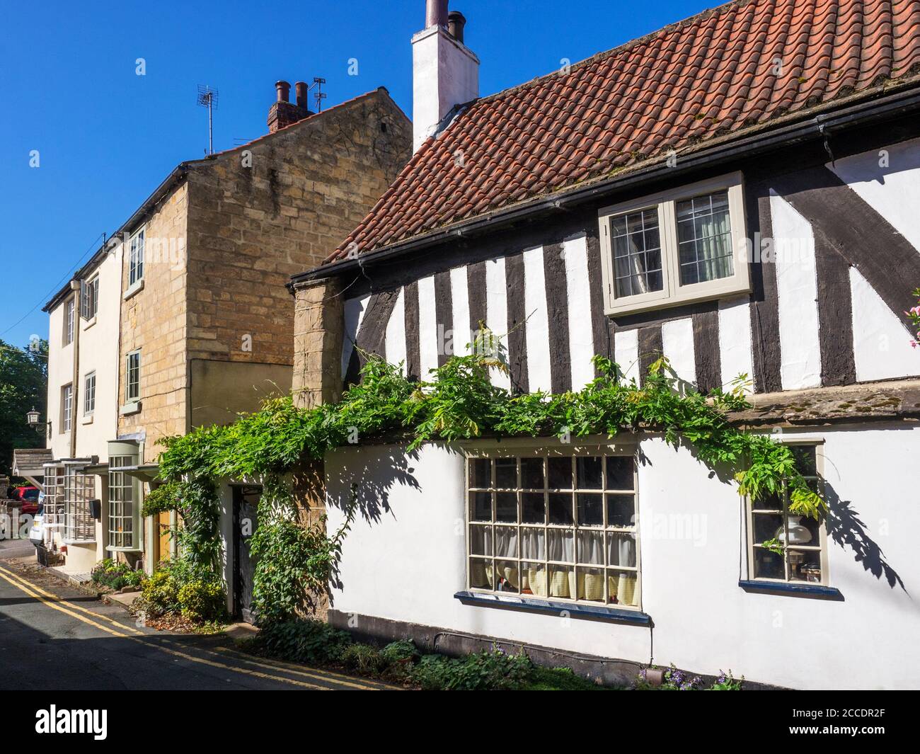 St Johns House, ein unter Denkmalschutz gerahmtes Gebäude in der Church Lane In Knaresborough North Yorkshire England Stockfoto