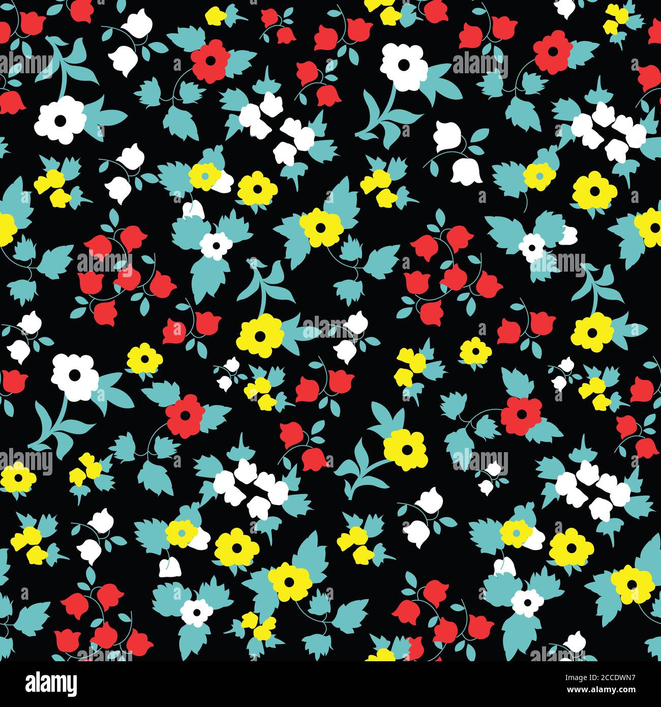 Florale nahtlose niedliche Muster in kleinen hübschen Blume. Einfacher Hintergrund für Textil- oder Buchumschläge, Herstellung, Tapeten, Druck, Geschenkverpackung Stockfoto