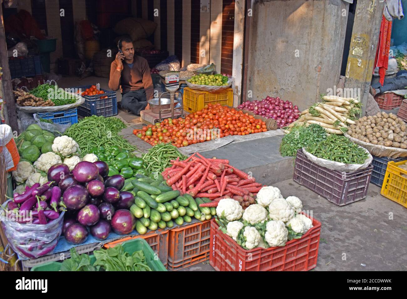 Delhi, Indien. Einkaufsviertel Stockfoto