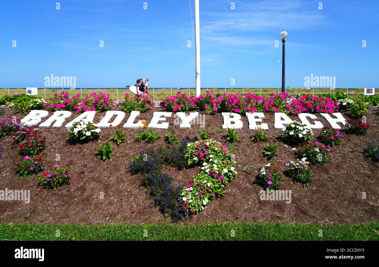 BRADLEY BEACH, NJ –25 JUL 2020- Blick auf Bradley Beach an der Küste von New Jersey, USA. Stockfoto