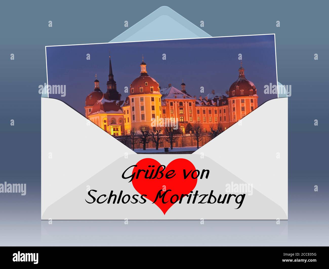 Schloss Moritzburg, barocke Jagd lodge vom sächsischen König August die starke in der Nähe von Dresden Sachsen, Deutschland, Europa Stockfoto