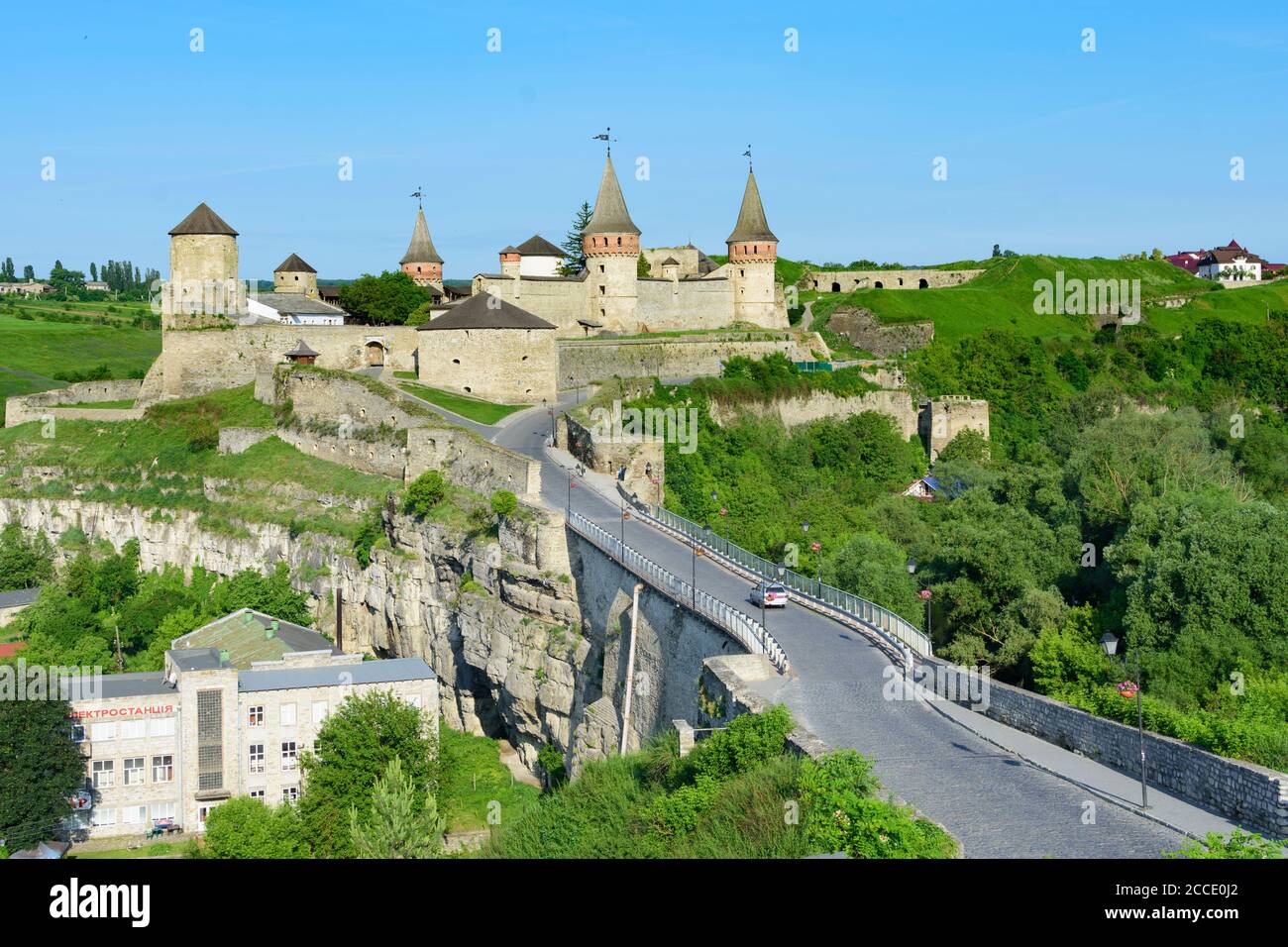 Kamianez-Podilskyi (Kamyanez-Podilsky, Kamynets), Burg in der Oblast Chmelnyzkyj, Ukraine Stockfoto