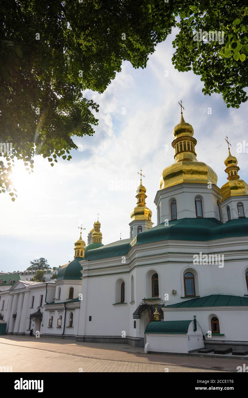 Kiew (Kiew), Kirche der Kreuzerhöhung in Pechersk Lavra (Höhlenkloster), historisches christliches orthodoxes Kloster in Kiew, Ukraine Stockfoto