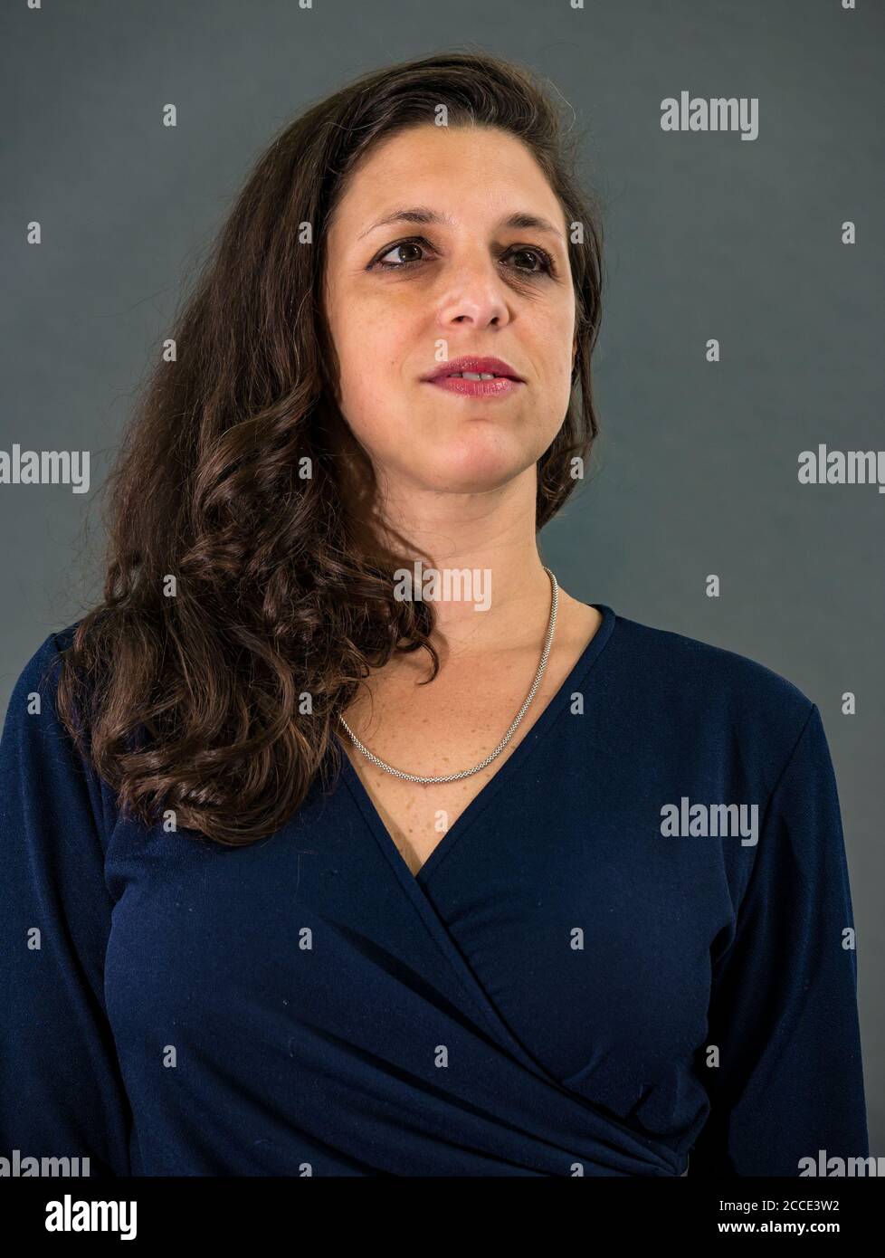 Ariana Harwicz, argentinische Autorin und Drehbuchautorin beim Edinburgh International Book Festival 2019, Schottland, Großbritannien Stockfoto