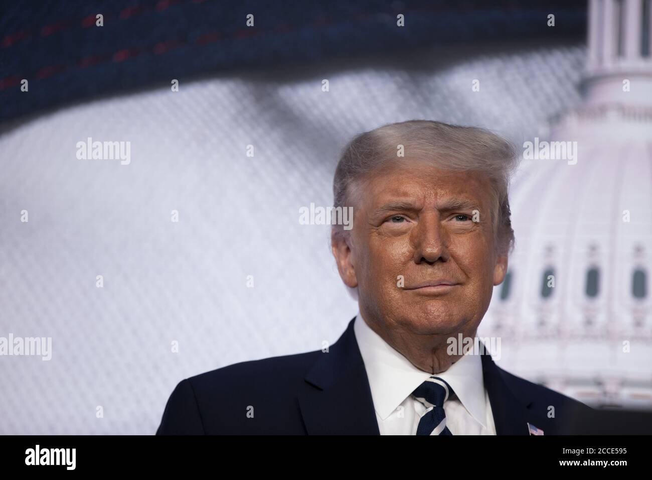 Arlington, Usa. August 2020. Präsident Donald J. Trump spricht am Freitag, den 21. August 2020, auf der Tagung des Rates für nationale Politik 2020 im Ritz Carlton in Arlington, Virginia. Foto von Tasos Katopodis/UPI Credit: UPI/Alamy Live News Stockfoto