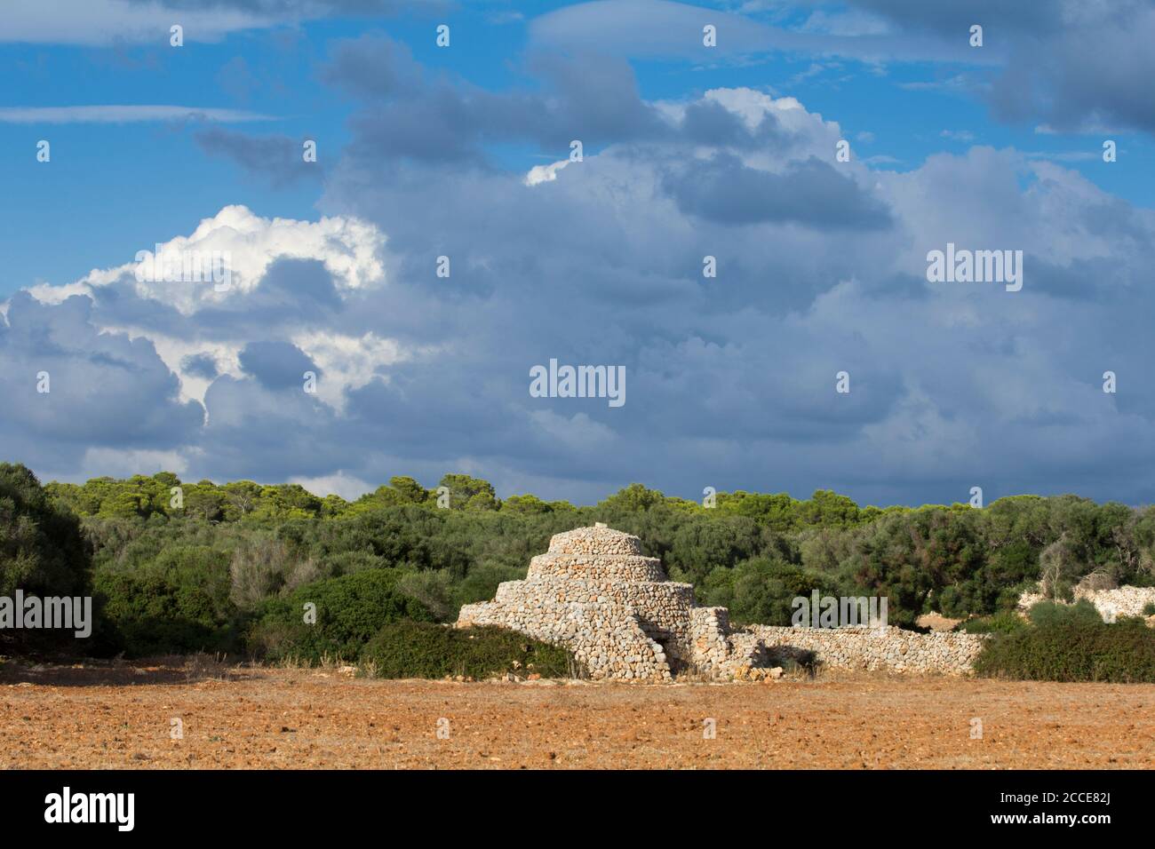 Barracas, Rundhütte für Tiere, Menorca Stockfoto