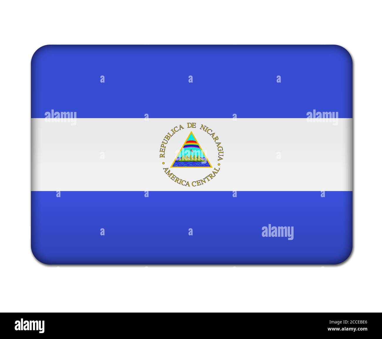 Symbol für Nicaragua-Flagge Stockfoto