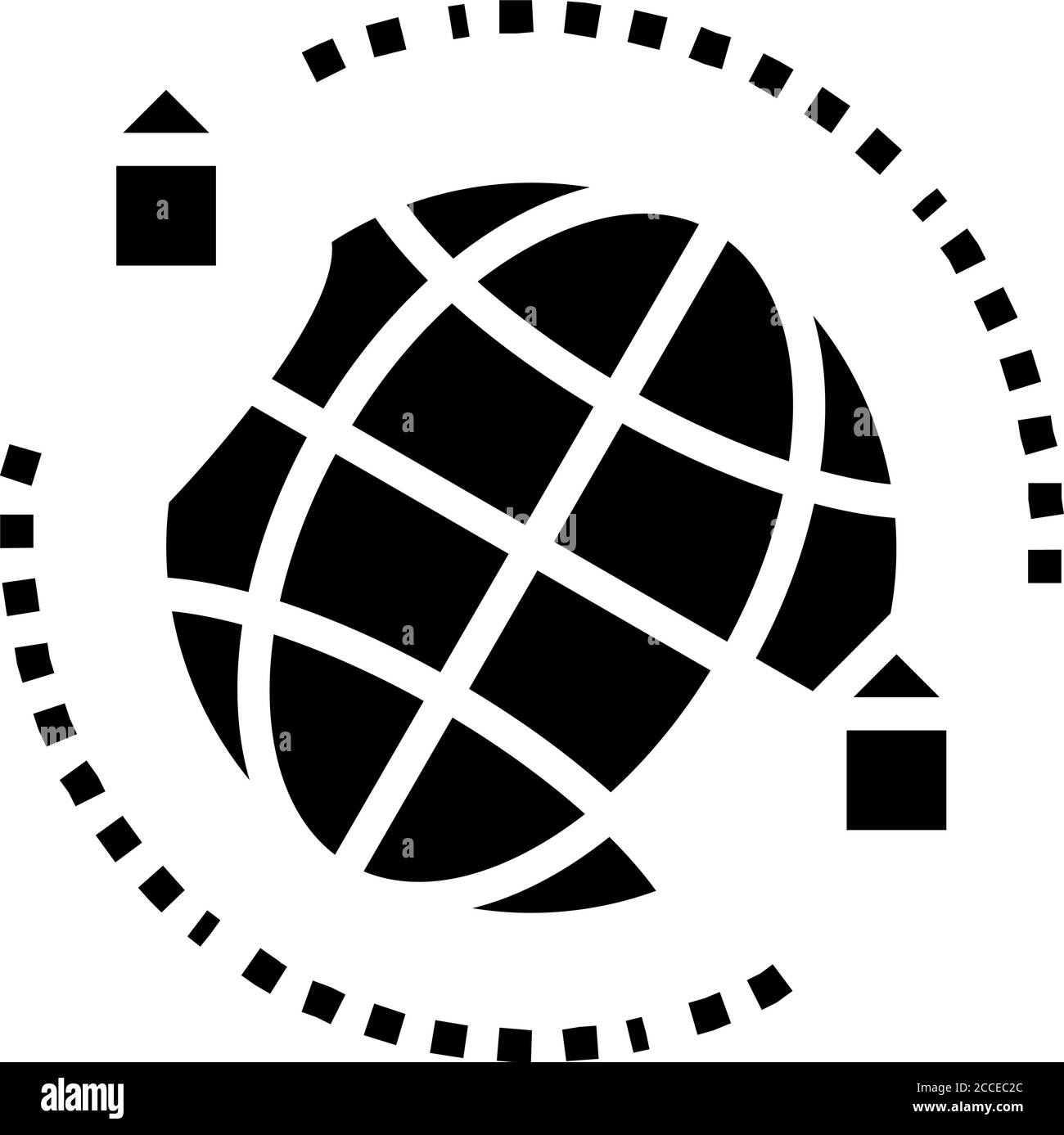 Miethaus Welt Lage Glyphe Symbol Vektor Illustration Stock Vektor