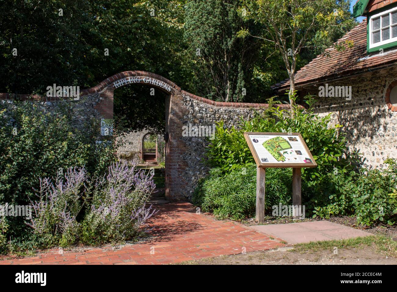 Kipling Gärten im Küstendorf Rottingdean befindet sich Rudyard Kipling lebte von 1897-1902. Stockfoto