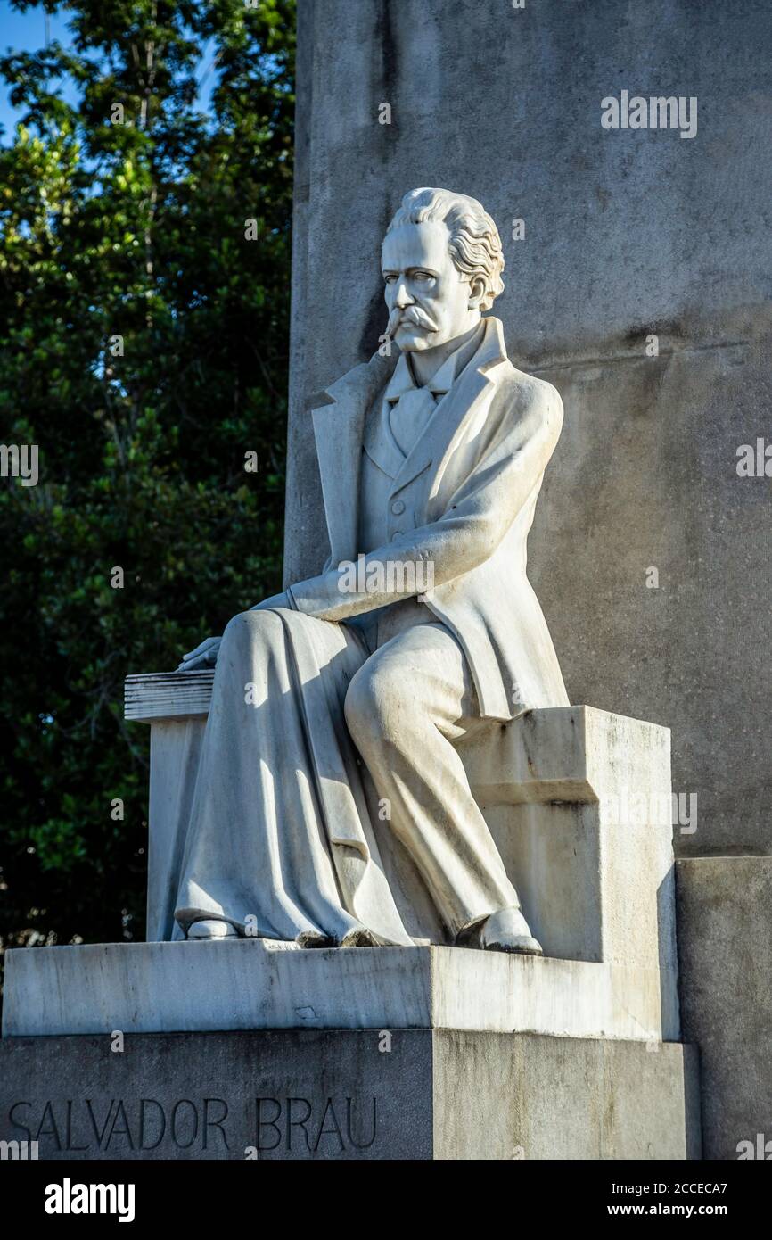 Statue von Salvador Brau y Asencio, Cabo Rojo Plaza, Cabo Rojo, Puerto Rico Stockfoto