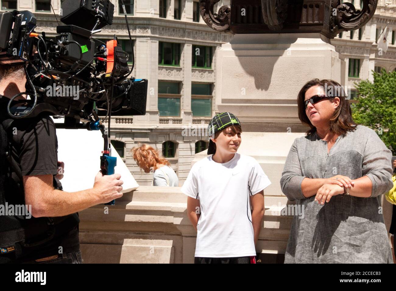 Rosie O'donnell trifft Fans auf Wacker Drive mitten in der Nacht. Chicago, USA - 13. juli 2011 Stockfoto