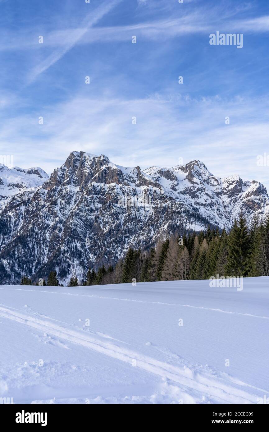 Europa, Österreich, Berchtesgadener Alpen, Salzburg, Werfen, Ostpreussenhütte, Blick auf das Hagengebirge Stockfoto