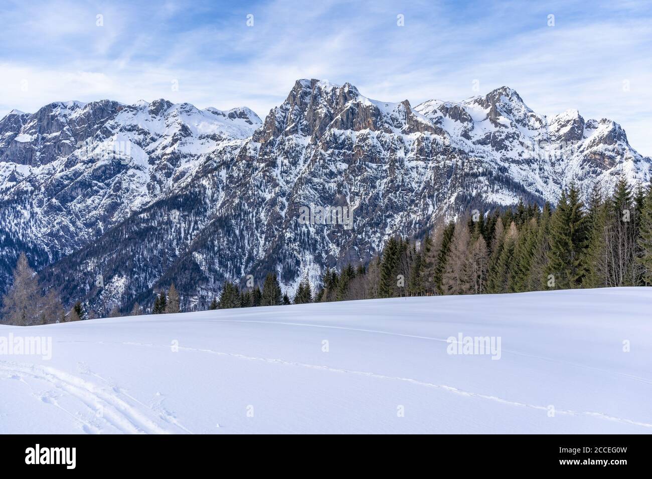 Europa, Österreich, Berchtesgadener Alpen, Salzburg, Werfen, Ostpreussenhütte, Blick auf das Hagengebirge Stockfoto