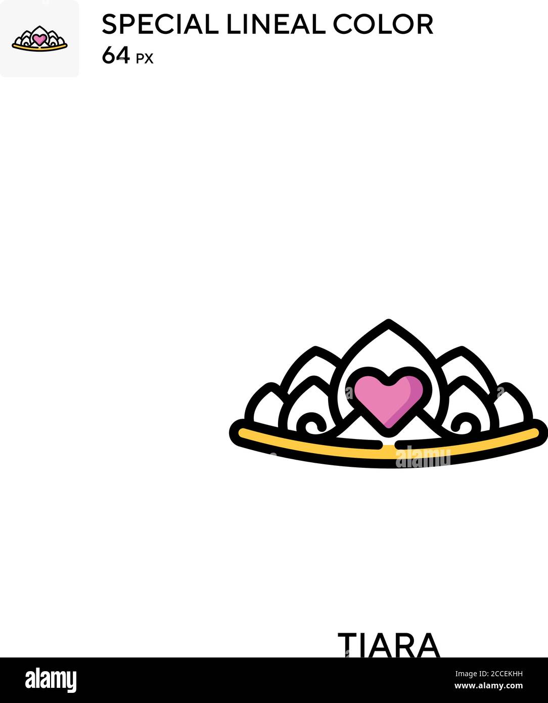 Tiara spezielles lineales Farbsymbol. Illustration Symbol Design Vorlage für Web mobile UI-Element. Stock Vektor