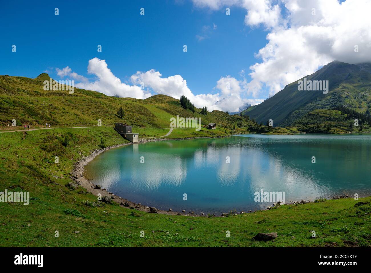 Typische Schweizer Landschaft am Tuebsee in der Schweiz Stockfoto
