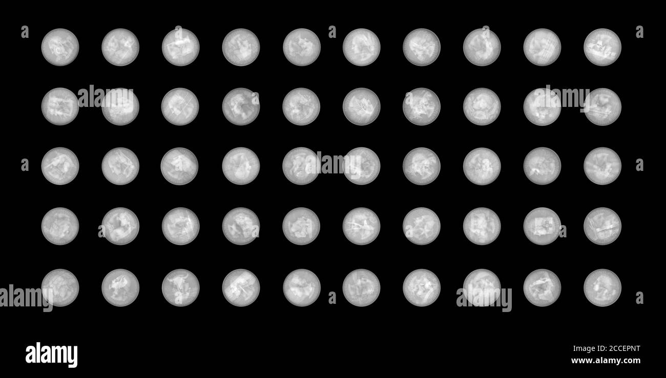 USA State Quarters, Röntgen Stockfoto