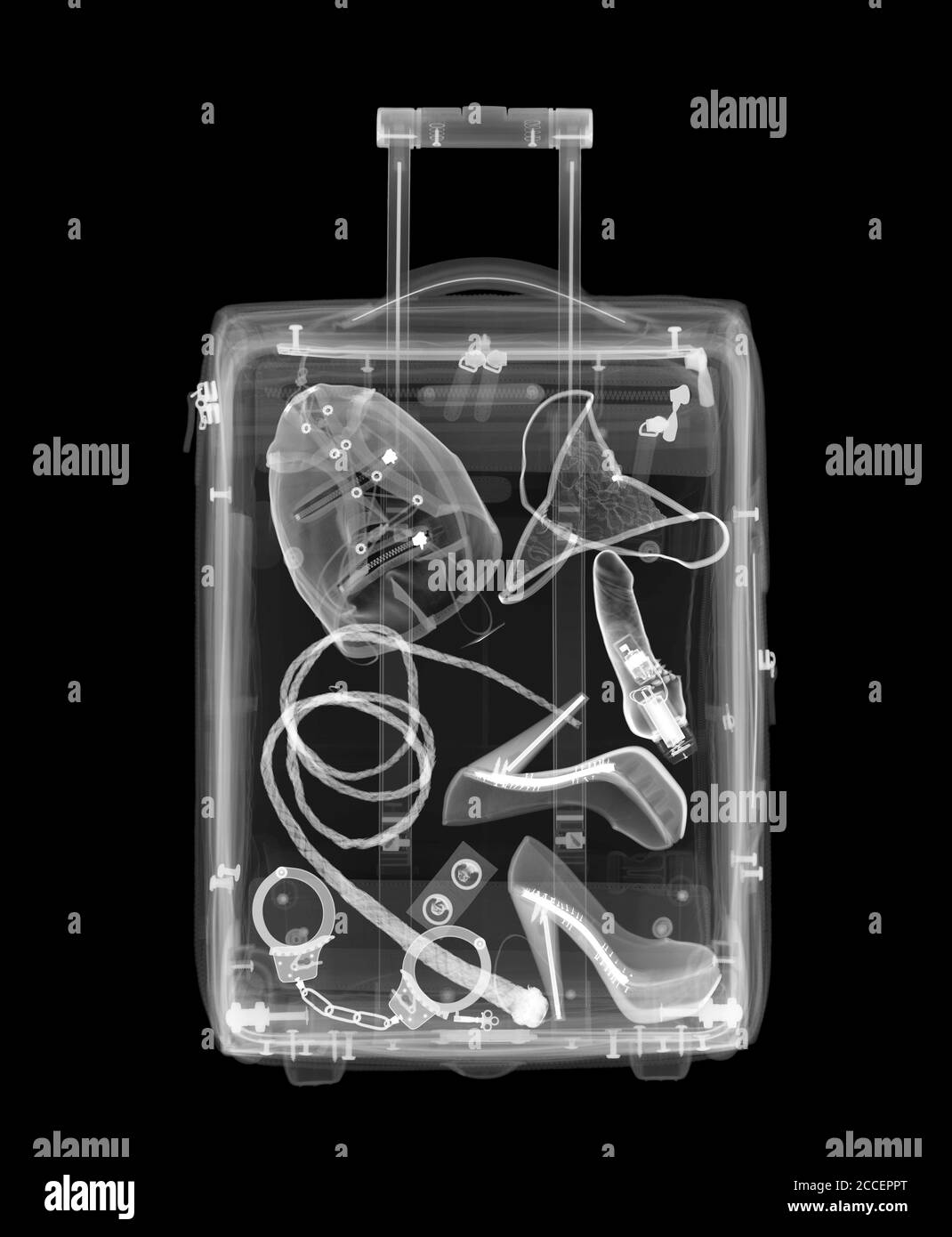 Koffer, Röntgen Stockfoto