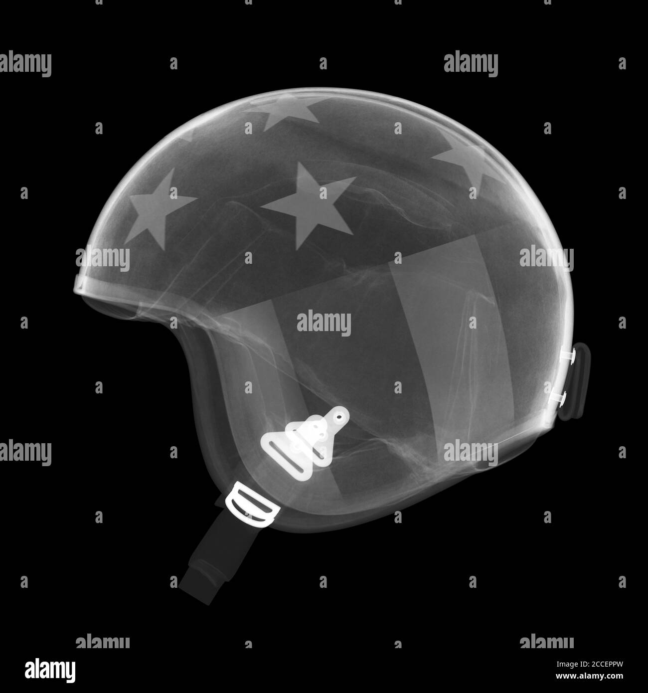 Sterne und Streifen Helm, Röntgen Stockfoto