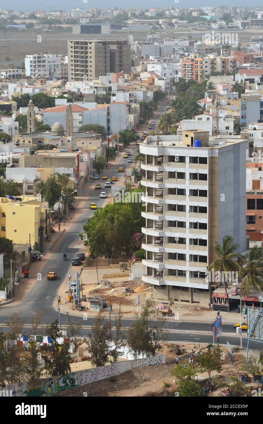 Dakar (Senegal), eine afrikanische Megalopolis in kontinuierlicher Expansion Stockfoto